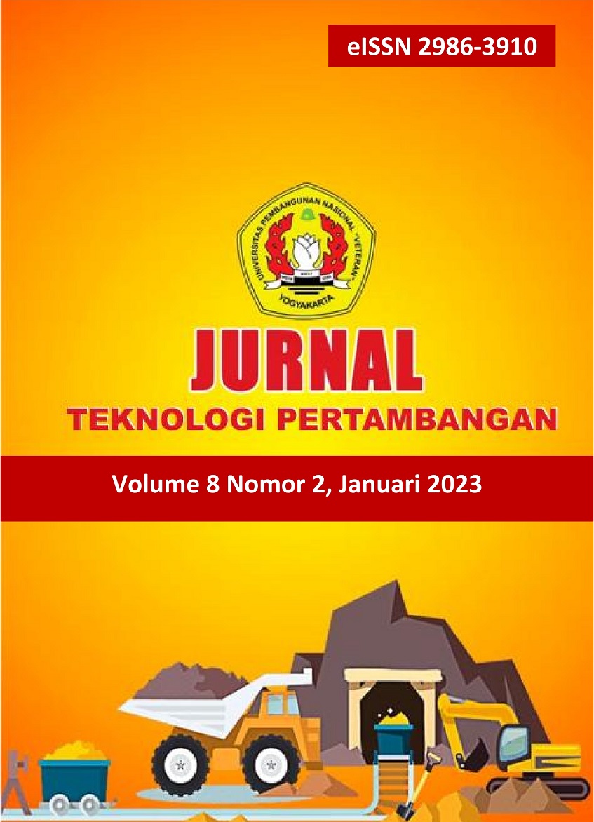 Jurnal Teknologi Pertambangan Vol 8, No 2 (2023): January2023