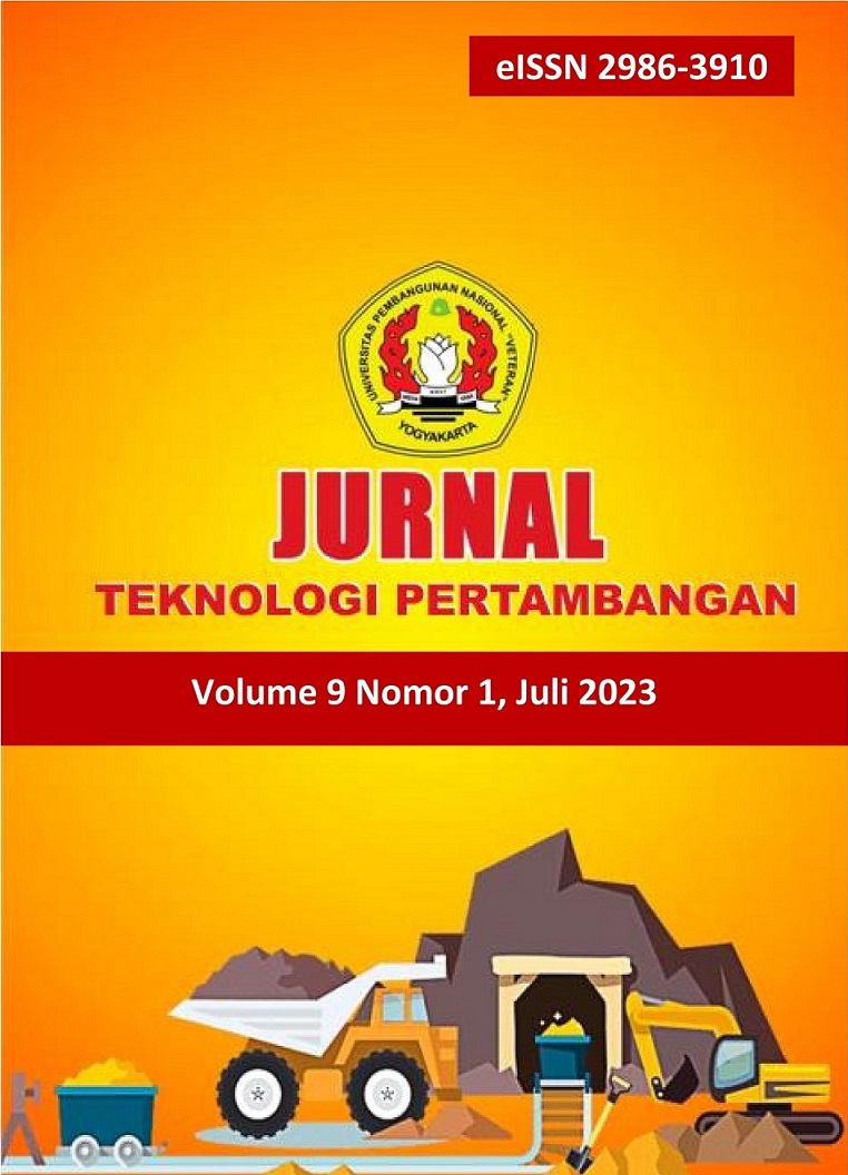 Jurnal Teknologi Pertambangan Vol 9, No 1 (2023): Juli 2023