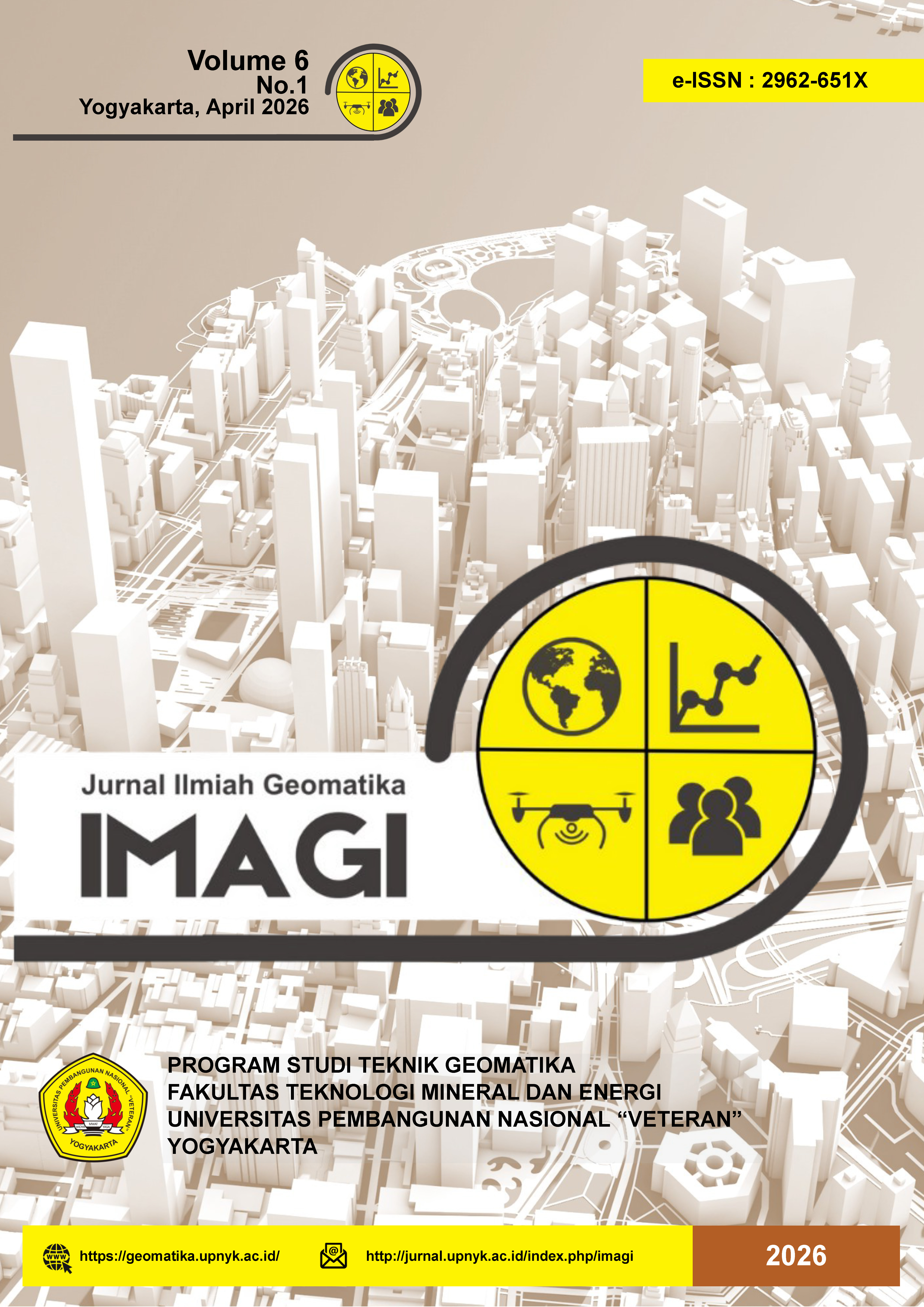 					View Vol. 6 No. 1 (2026): April 2026 - Jurnal Ilmiah Geomatika
				